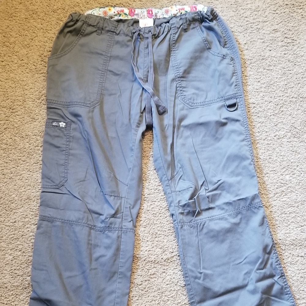 Gray Koi scrub pants